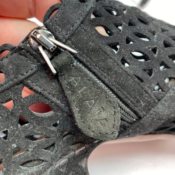 🌷❤️‍🔥SPRING SALE 🔥 FINAL PRICE🌷💥Alaia Black Suede Sandals Heels Pumps 37 - Picture 2 of 7